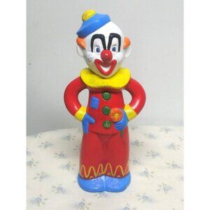 Vintage Clown Figurine Ceramic pottery Ocean State Mold No. 80 multicolor 11.5"
